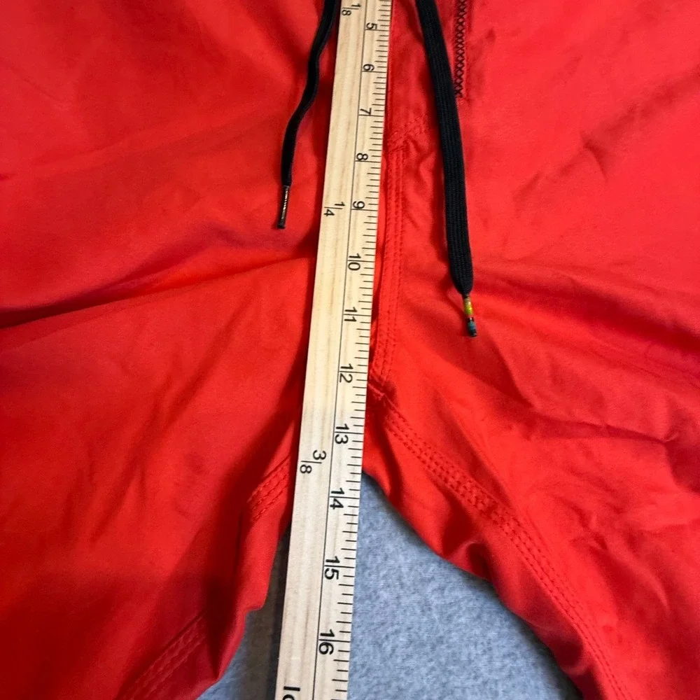 Hurley Men's Red Board Shorts Size 34 Surf Swim Trunks Beach Quick Dry